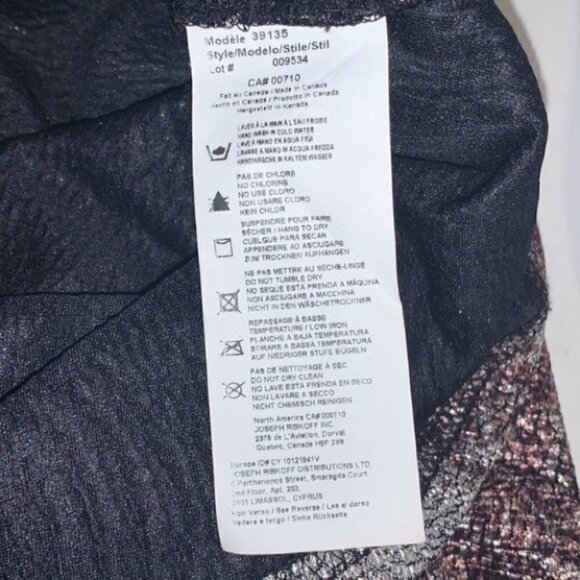 joseph Ribkoff Purple and Silver Snakeprint Tie Front Metalic Moto Jacket 10 - Picture 10 of 15